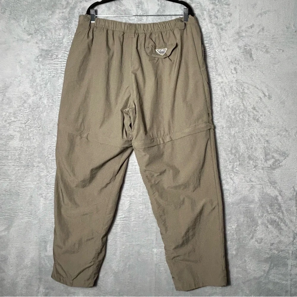 Columbia Convertible Pants Mens XL 32‎ (34X30.5) Beige Hiking Fishing Outdoors
